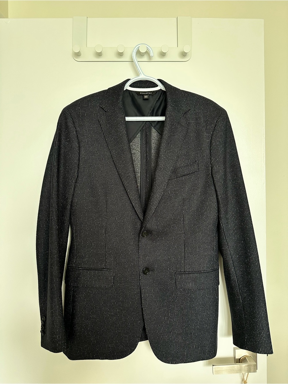 Banana Republic Charcoal Pinstripe Blazer